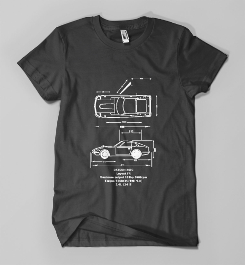 datsun blu print black